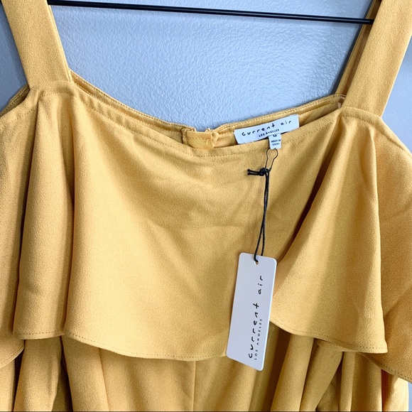 NWT Anthropologie Current Air Mustard Jumpsuit Med - Picture 5 of 15